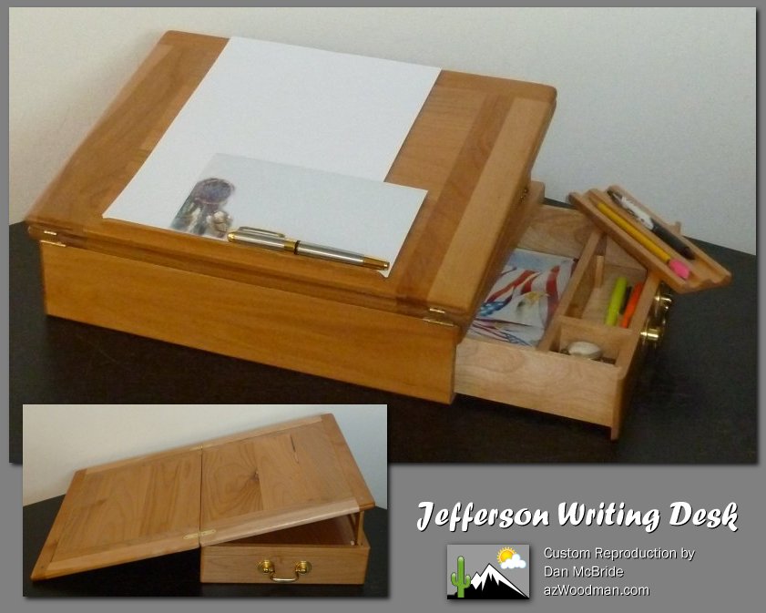 Jefferson Folding Lap Desk With Drawer