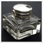 Cut Glass Inkwell