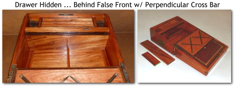 Drawer Hidden ... behind false front w/ perpendicular cross car