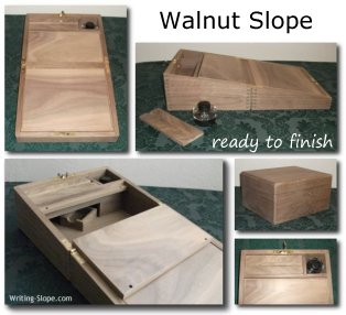 Unfinished Walnut Writing Slope