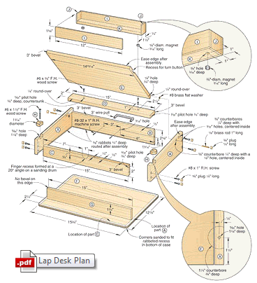 Lap Desk Woodworking Plan